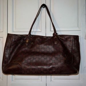 Large brown Gucci tote